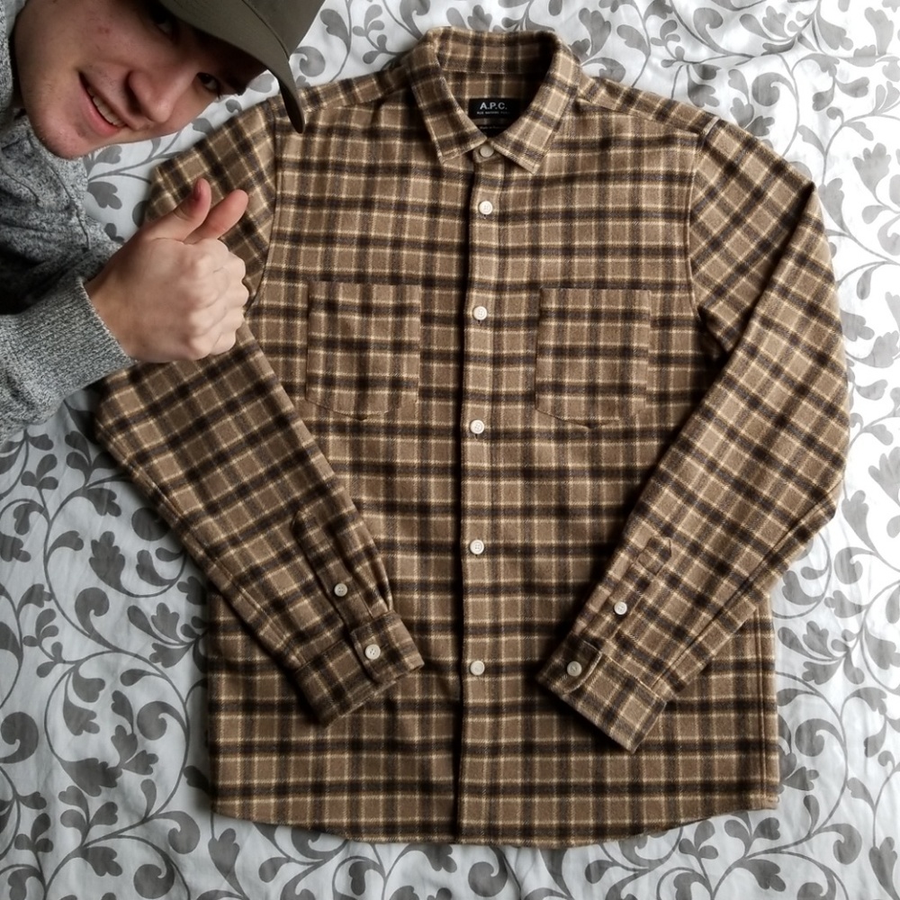 A.P.C. Wool Check Overshirt